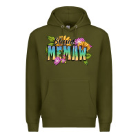 Army Green Blessed memaw Mother's Day Premium Hoodie - FaDigitalArtStudio
