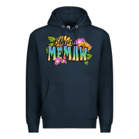 Navy Blessed memaw Mother's Day Premium Hoodie - FaDigitalArtStudio