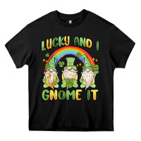 Black lucky and i gnome it Heavy Core Tee - MaliasSmallBusiness