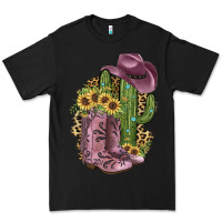 Black Pink Cowboy Boots Premium Tee - JahusDesignShop