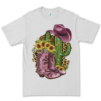 Dove Grey Pink Cowboy Boots Premium Tee - JahusDesignShop