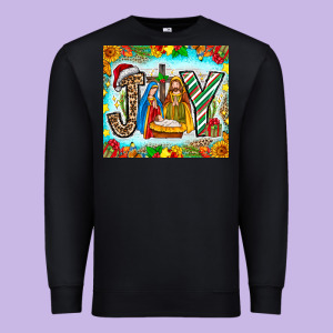 Joy Jesus Premium Sweatshirt Designed By Cowhidedigitalart