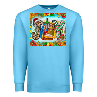 Ocean Blue joy jesus Premium Sweatshirt - CowhideDigitalArt