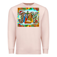 Pale Pink joy jesus Premium Sweatshirt - CowhideDigitalArt
