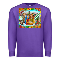 Purple joy jesus Premium Sweatshirt - CowhideDigitalArt