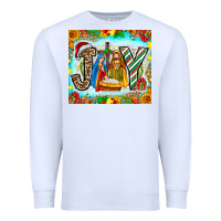 White joy jesus Premium Sweatshirt - CowhideDigitalArt