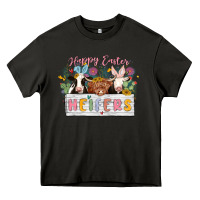 Asphalt happy easter heifers Heavy Core Tee - MaliasSmallBusiness