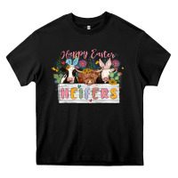 Black happy easter heifers Heavy Core Tee - MaliasSmallBusiness