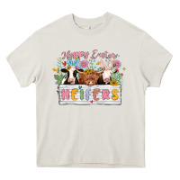 Cream happy easter heifers Heavy Core Tee - MaliasSmallBusiness