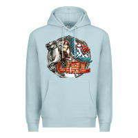 Blue Mist All American Girl Premium Hoodie - FaDigitalArtStudio