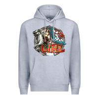 Heather Grey All American Girl Premium Hoodie - FaDigitalArtStudio