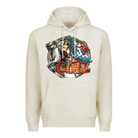 Oatmeal Heather All American Girl Premium Hoodie - FaDigitalArtStudio
