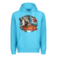 Ocean Blue All American Girl Premium Hoodie - FaDigitalArtStudio