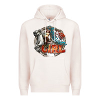 Pale Pink All American Girl Premium Hoodie - FaDigitalArtStudio