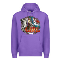 Purple All American Girl Premium Hoodie - FaDigitalArtStudio
