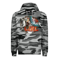 Slate Camo All American Girl Premium Hoodie - FaDigitalArtStudio