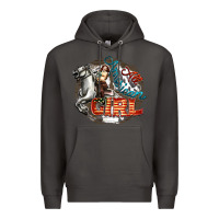 Smoke All American Girl Premium Hoodie - FaDigitalArtStudio