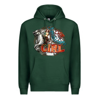 Sports Green All American Girl Premium Hoodie - FaDigitalArtStudio