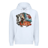 White All American Girl Premium Hoodie - FaDigitalArtStudio