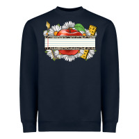 Navy floral teacher custom name Heavyweight Sweatshirt - CowGirlArtShop