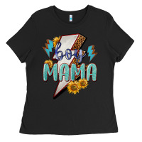 Black boy mama lightning bold Ladies Tee - NancyCooperArtShop