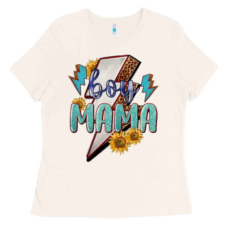 Boy Mama Lightning Bold Ladies Tee by NancyCooperArtShop | Teevron