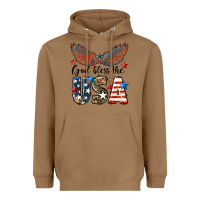 Toasted Coconut Western God Bless The USA 4th of July Heavyweight Hoodie - LillyAllenDesigns