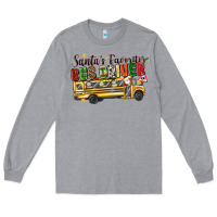 Heather Grey santas favorite bus driver Long Sleeve Tee - texasbilliewilder