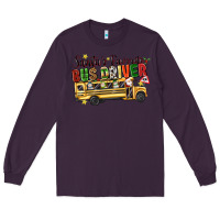 Plum santas favorite bus driver Long Sleeve Tee - texasbilliewilder