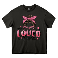 Asphalt one loved mama messy bun Heavy Core Tee - MaliasSmallBusiness