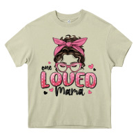 Mossy one loved mama messy bun Heavy Core Tee - MaliasSmallBusiness