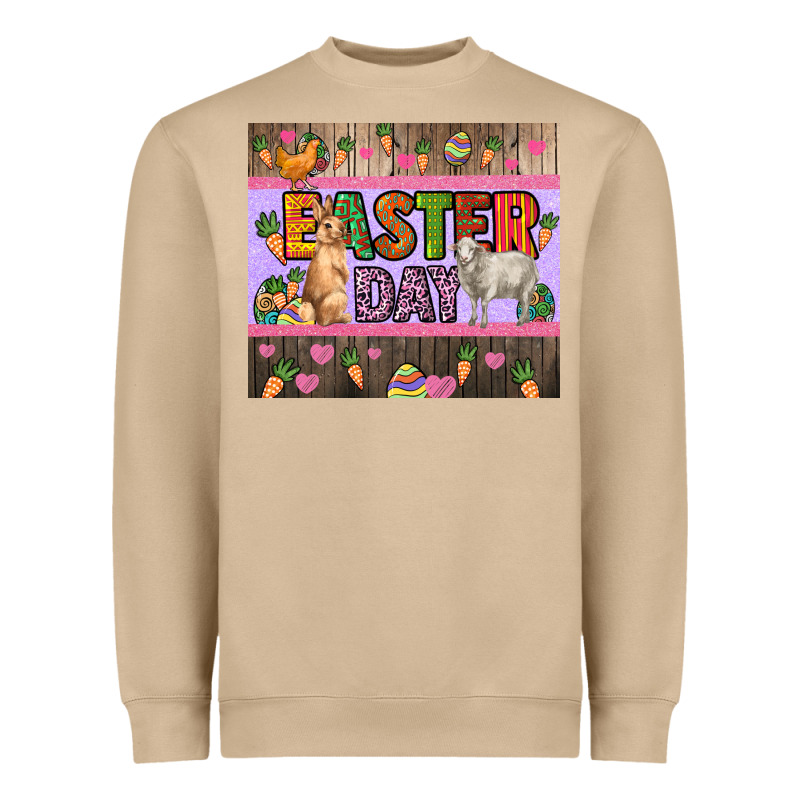 Easter Day Farm Animals Tumbler Heavyweight Sweatshirt by HowdyJamesFarm | Teevron
