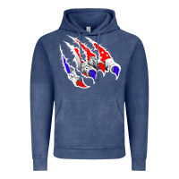 Vintage Denim American Flag Claw Vintage Hoodie - Bettercallsaul