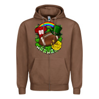 Chestnut St. Patrick's Day American Football Zipper Hoodie - FaDigitalArtStudio
