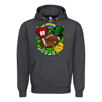 Smoke St. Patrick's Day American Football Zipper Hoodie - FaDigitalArtStudio