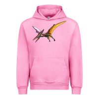 Fuchsia Pink dinosaur pterodactyl Urban Hoodie - Artiststas