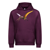 Mauve Wine dinosaur pterodactyl Urban Hoodie - Artiststas