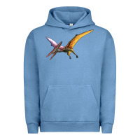 Pigment Pebble Blue dinosaur pterodactyl Urban Hoodie - Artiststas