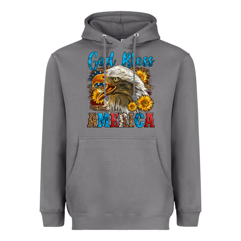 God Bless America Heavyweight Hoodie by LillyAllenDesigns | Teevron