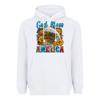 White God Bless America Heavyweight Hoodie - LillyAllenDesigns