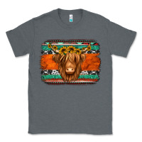 Charcoal Heather highland cow western background Classic Tee - Jasminsmagicworld