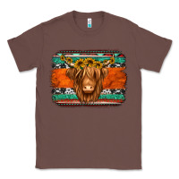 Chestnut highland cow western background Classic Tee - Jasminsmagicworld
