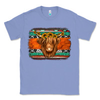 Colony Blue highland cow western background Classic Tee - Jasminsmagicworld