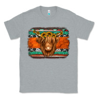Heather Grey highland cow western background Classic Tee - Jasminsmagicworld