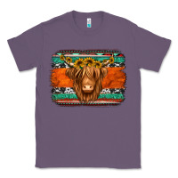 Lavender highland cow western background Classic Tee - Jasminsmagicworld
