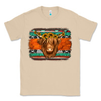 Mushroom highland cow western background Classic Tee - Jasminsmagicworld
