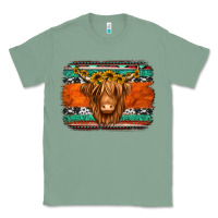 Sage highland cow western background Classic Tee - Jasminsmagicworld