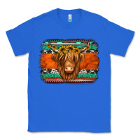 True Royal highland cow western background Classic Tee - Jasminsmagicworld
