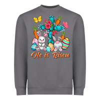 Storm He is risen with Cross Easter Day Heavyweight Sweatshirt - HowdyJamesFarm