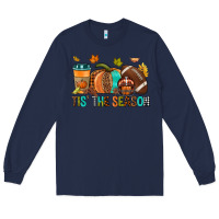 Navy Tis' the season Fall Long Sleeve Tee - NancyCooperArtShop